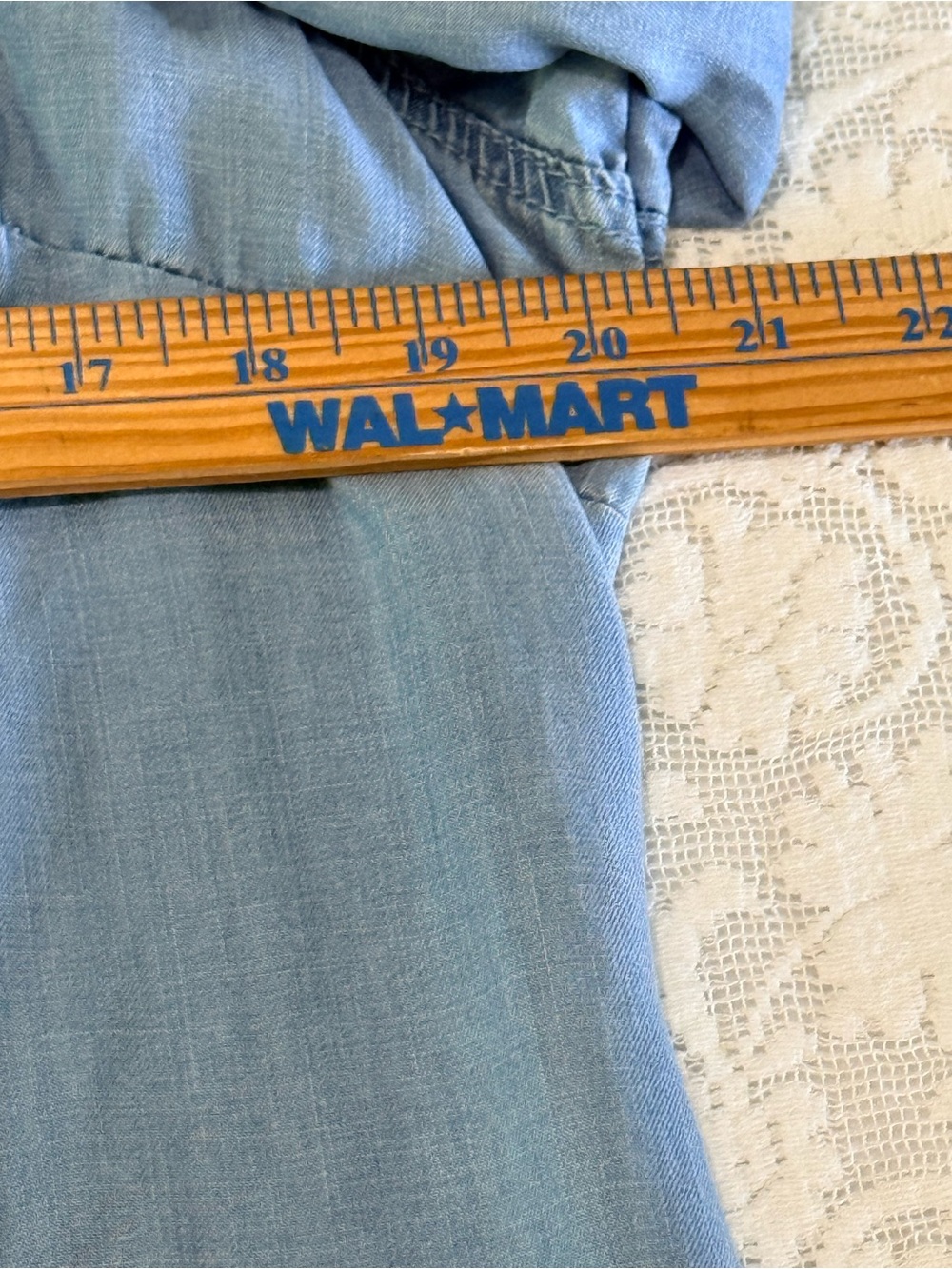 Maurices Light Blue Chambray Shirt dress size large denim look lyocell - Picture 8 of 11